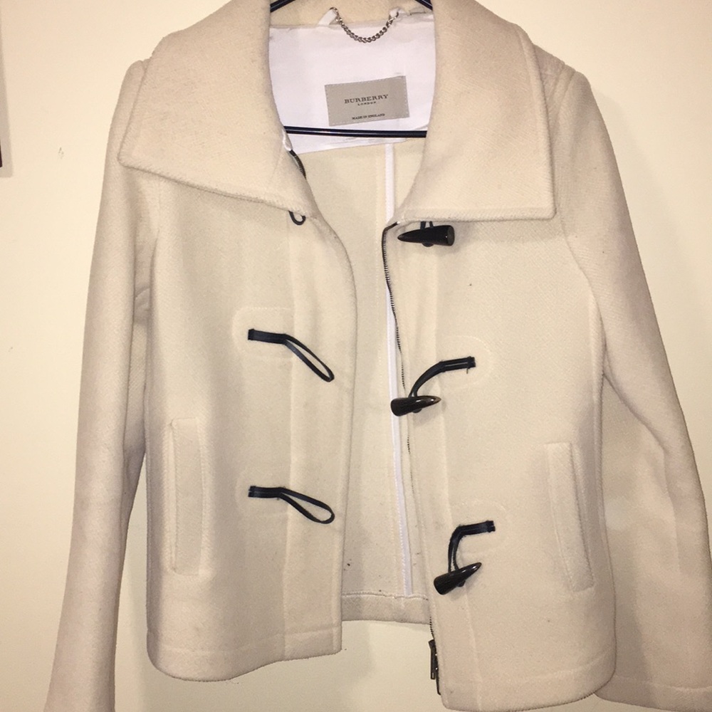 Burberry Off White/Cream Peacoat